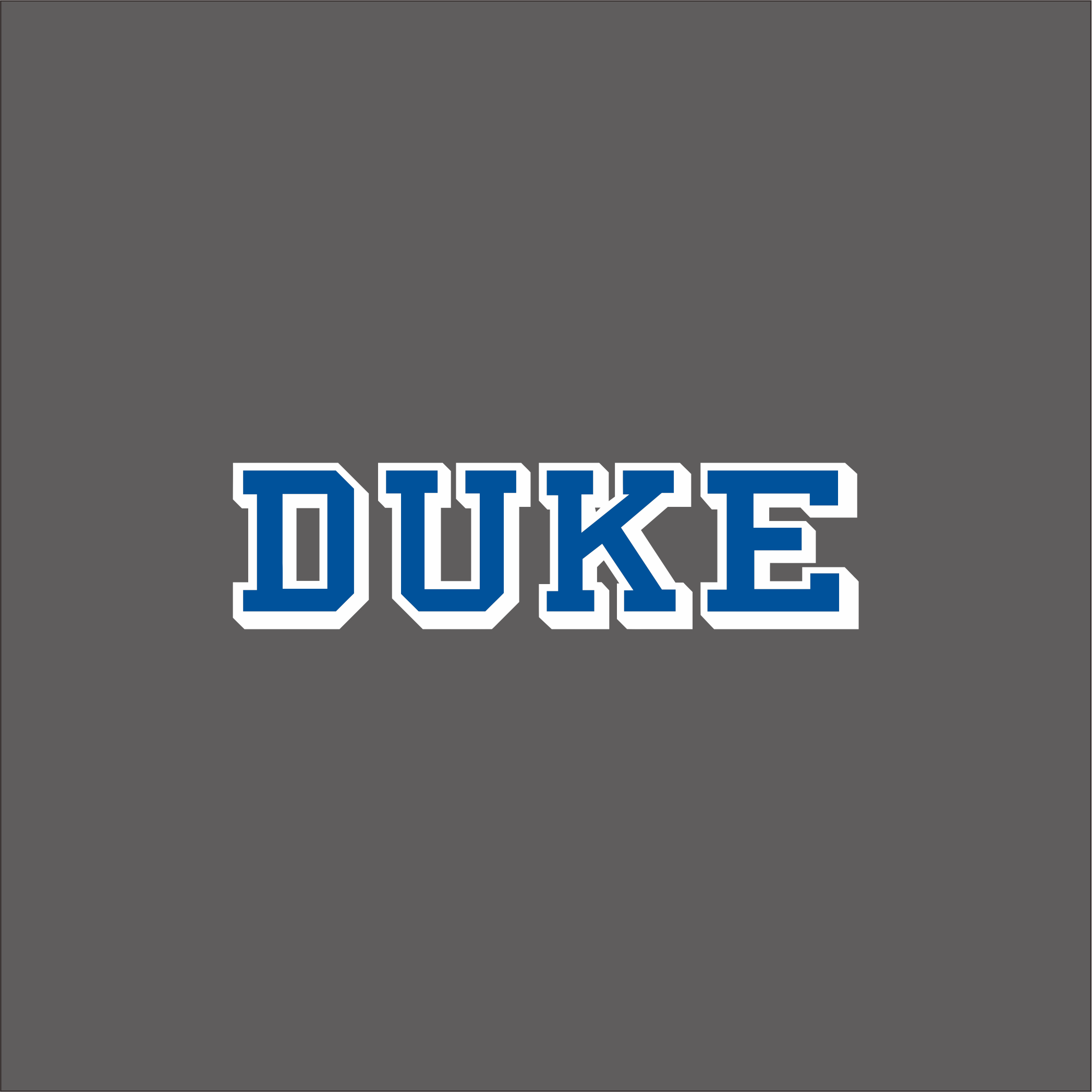 White Duke Blue Devils 1978-Pres Wordmark Logo diy iron on heat transfer...